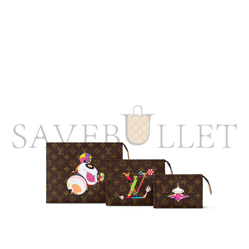 l**is V*t*n murakami lv x tm trio toiletry pouch m13762 (25*20*6cm)
